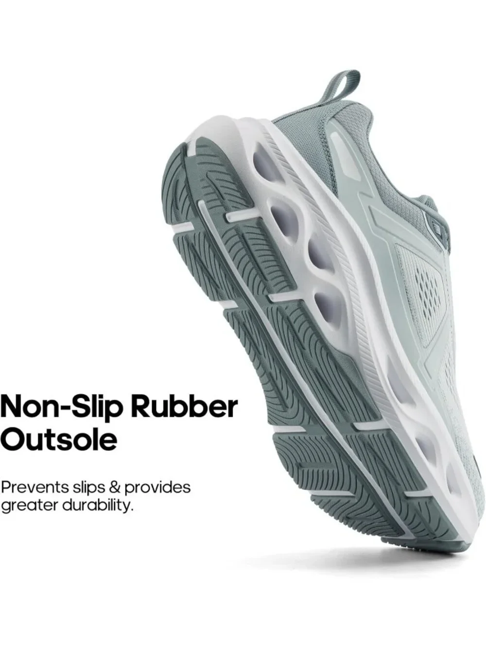 Women's Green Cushioning Walking Shoes Non Slip Breathable Comfortable Sneakers